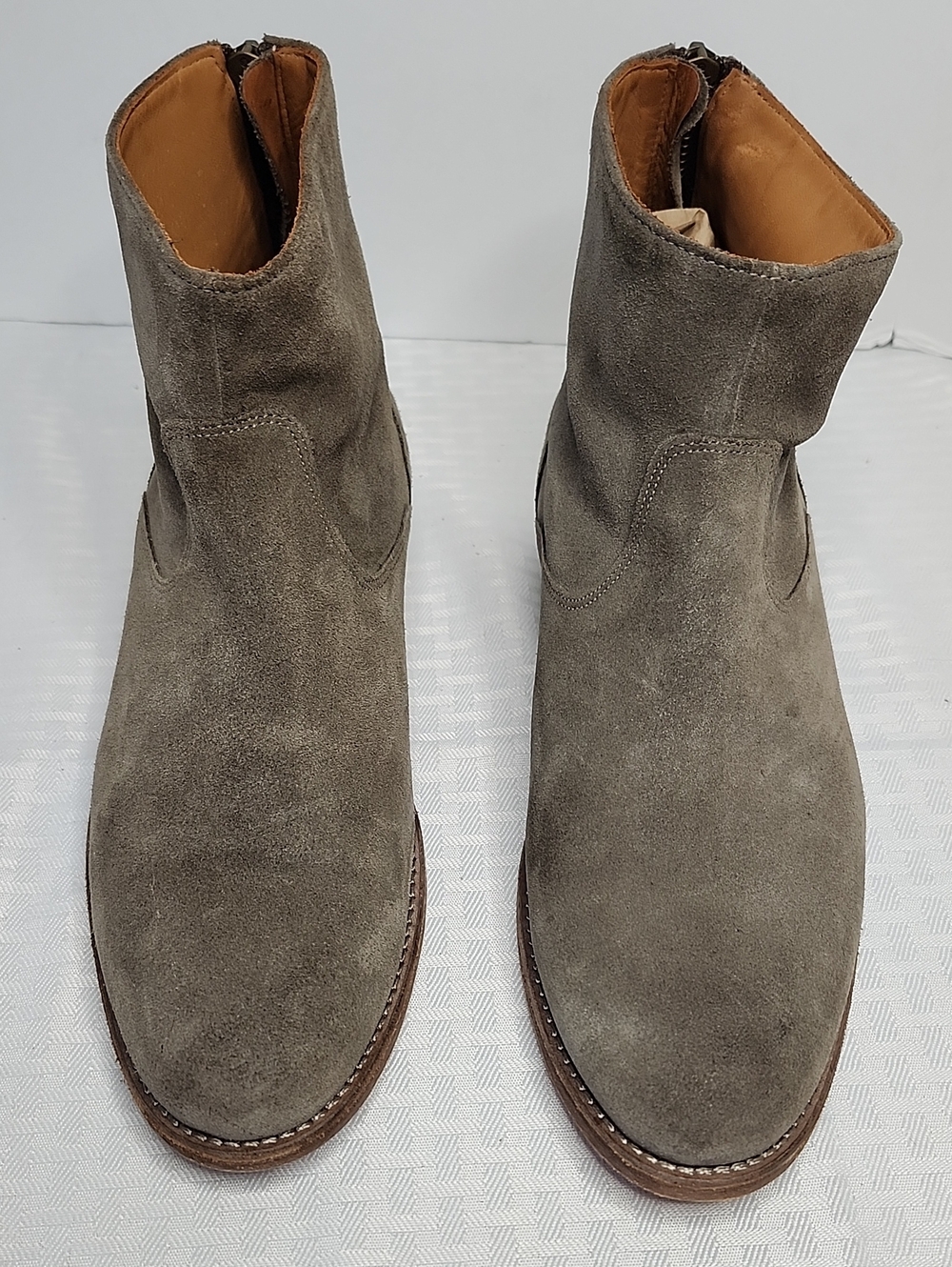 Anthology Paris Genuine Leather Suede Ankle Boots